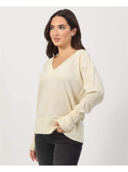 Pull Silvian Heach avec d?collet? profond SILVIAN HEACH | GPA24317MAMILK